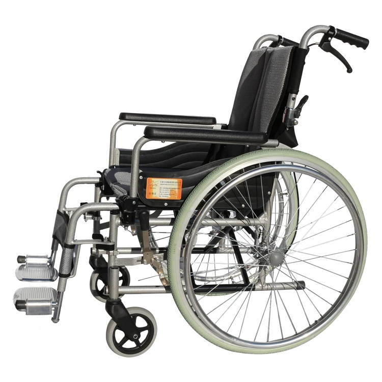 24 inches hot selling rear wheel outdoor wheelchair with deep seat