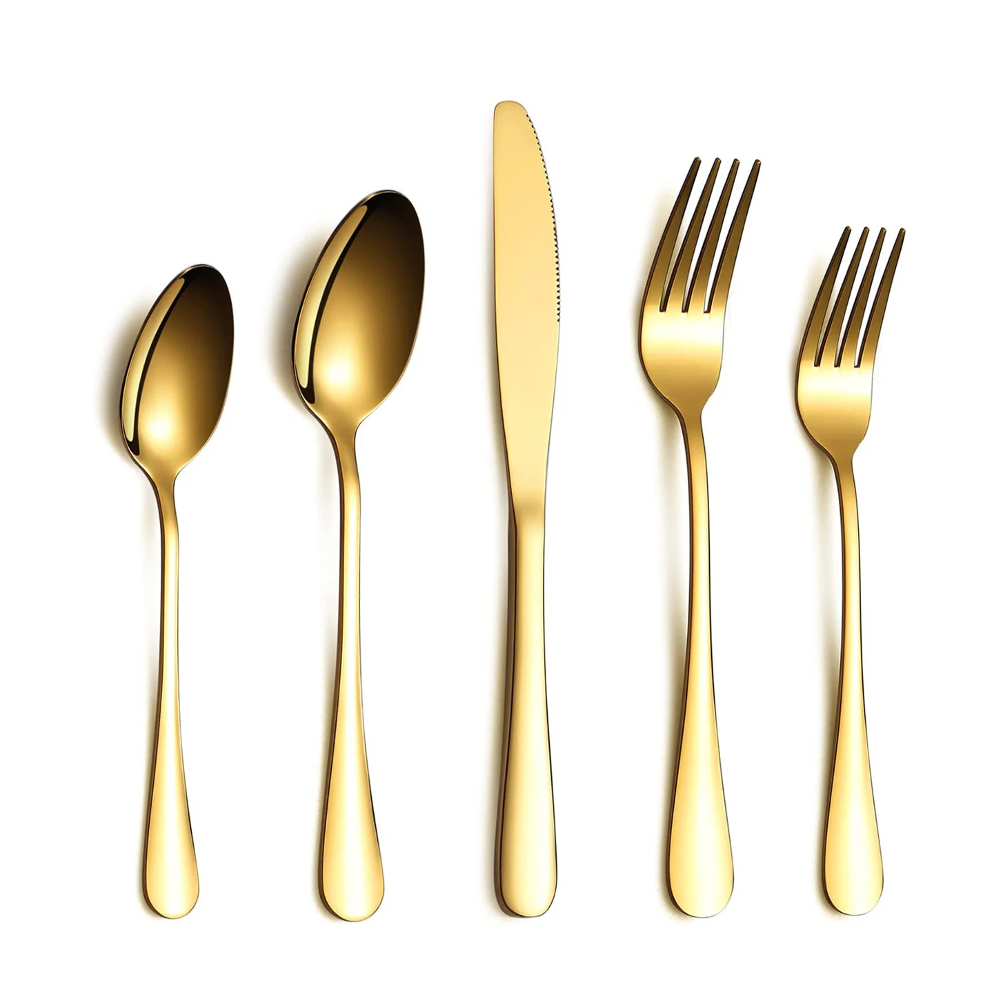 New Arrival Wedding Mirror Silverware Flatware Spoon And Fork Cutlery Set Stainless Steel Gold Cutleries Dining Set