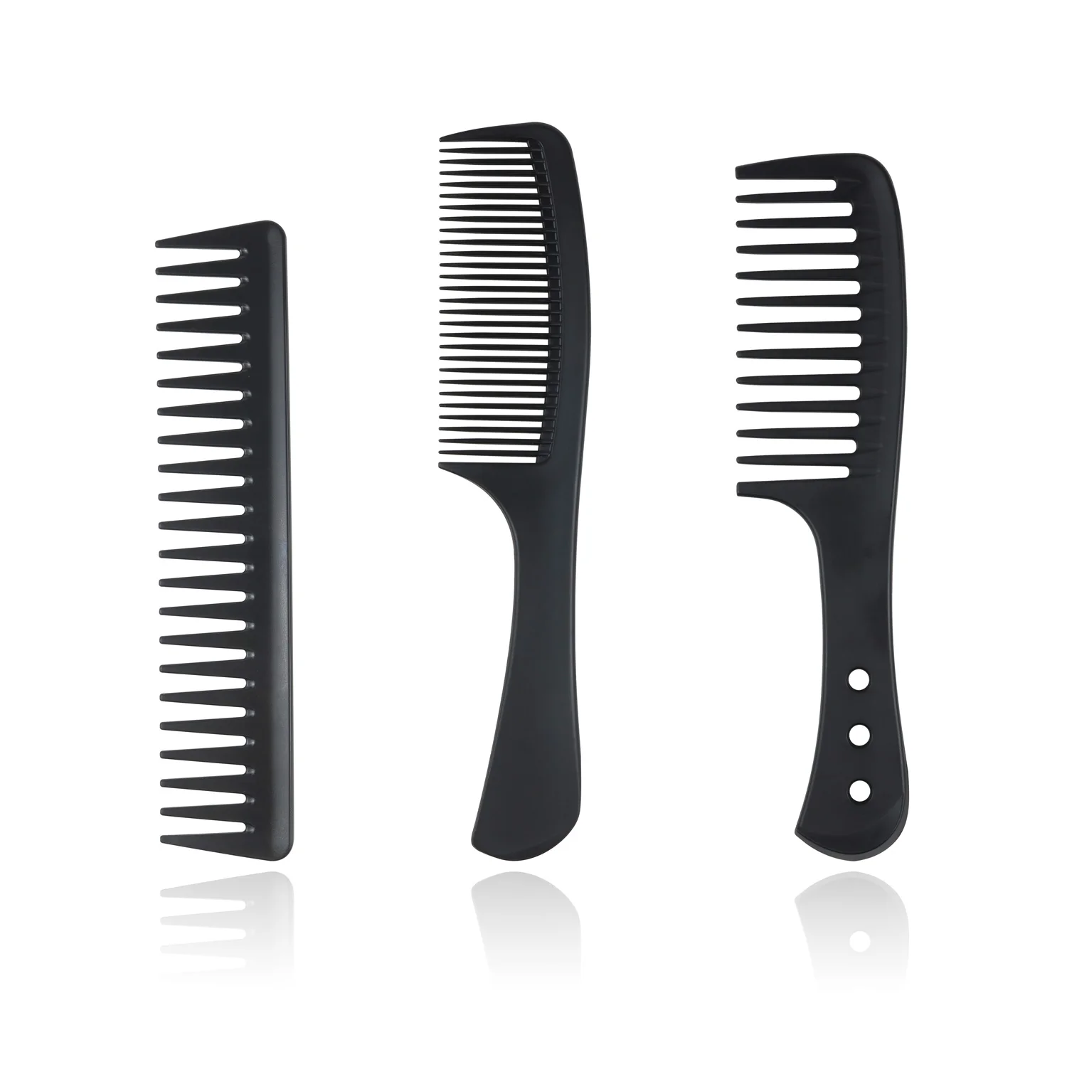 Durable and Anti Static Wide Teeth Comb Set cheap personalized flat styling hair comb custom logo for barber