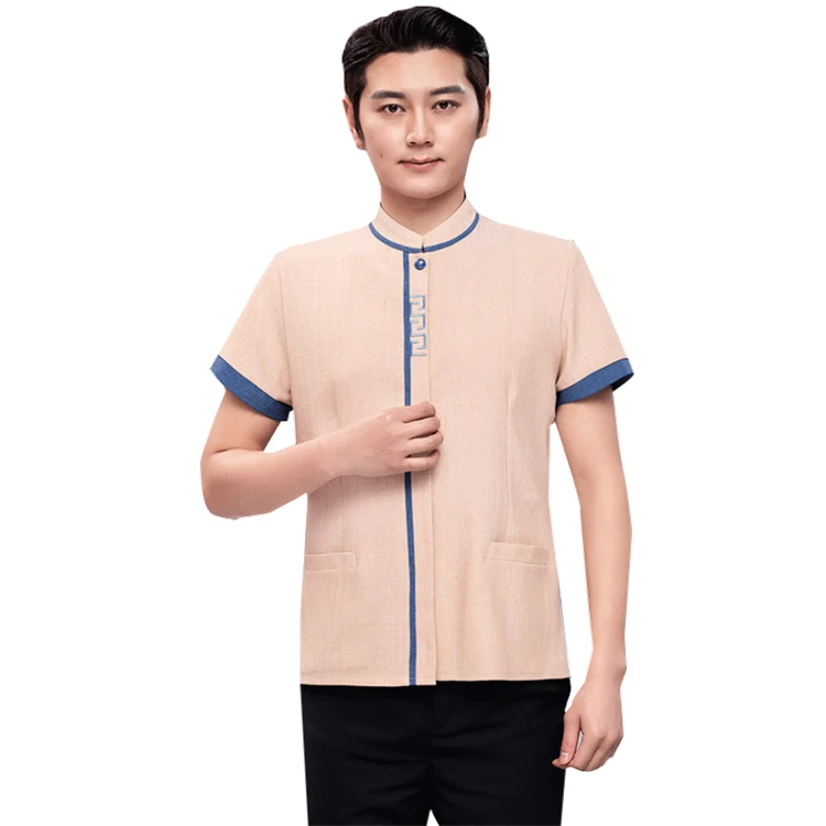 Горячая Распродажа, Униформа с коротким рукавом для уборки дома, обслуживающего персонала ресторана