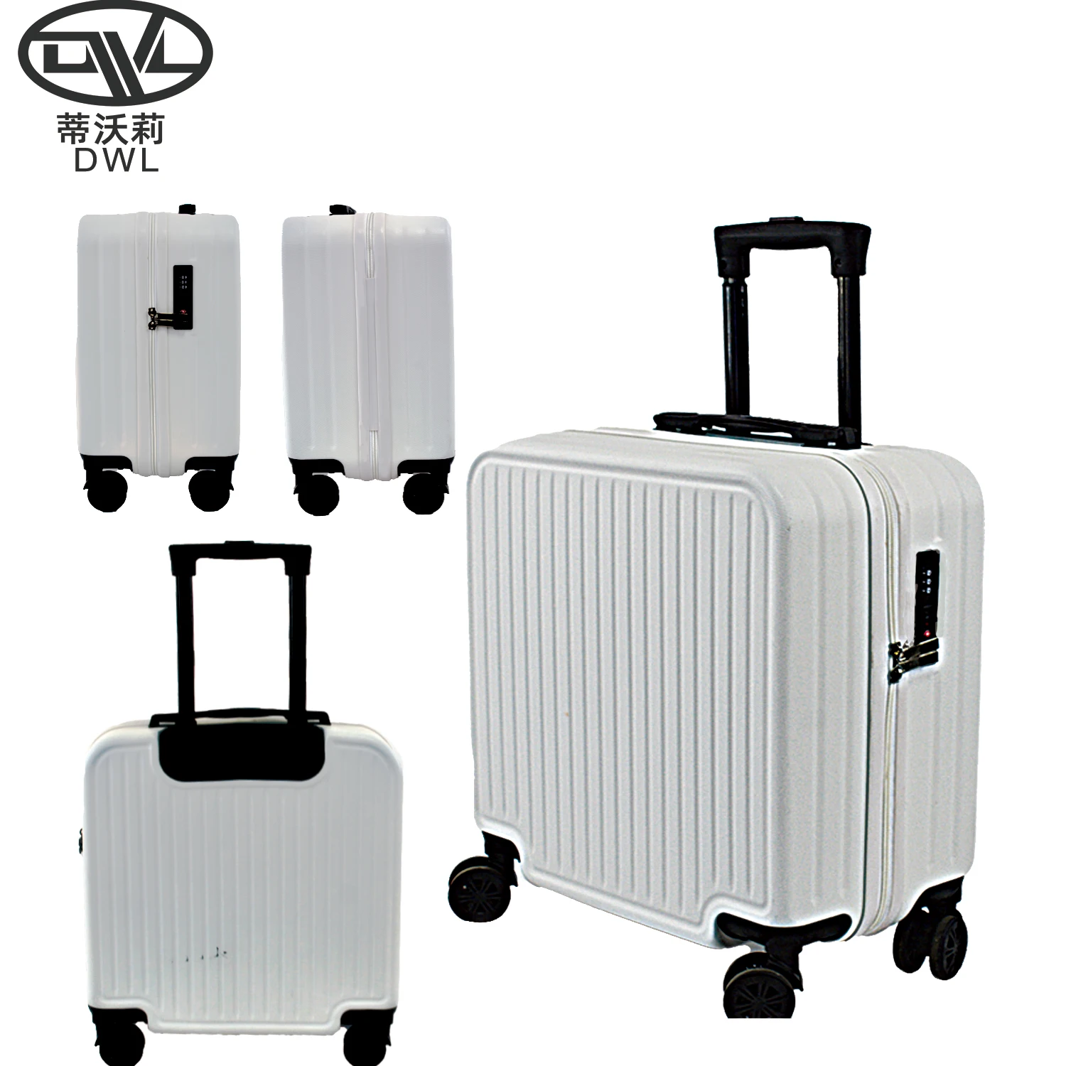 Factory Price Hard Shell ABS PC Lightweight Suitcase Boarding Carry on Case Spinner Trolley Suitcase 18inch travel luggage bags