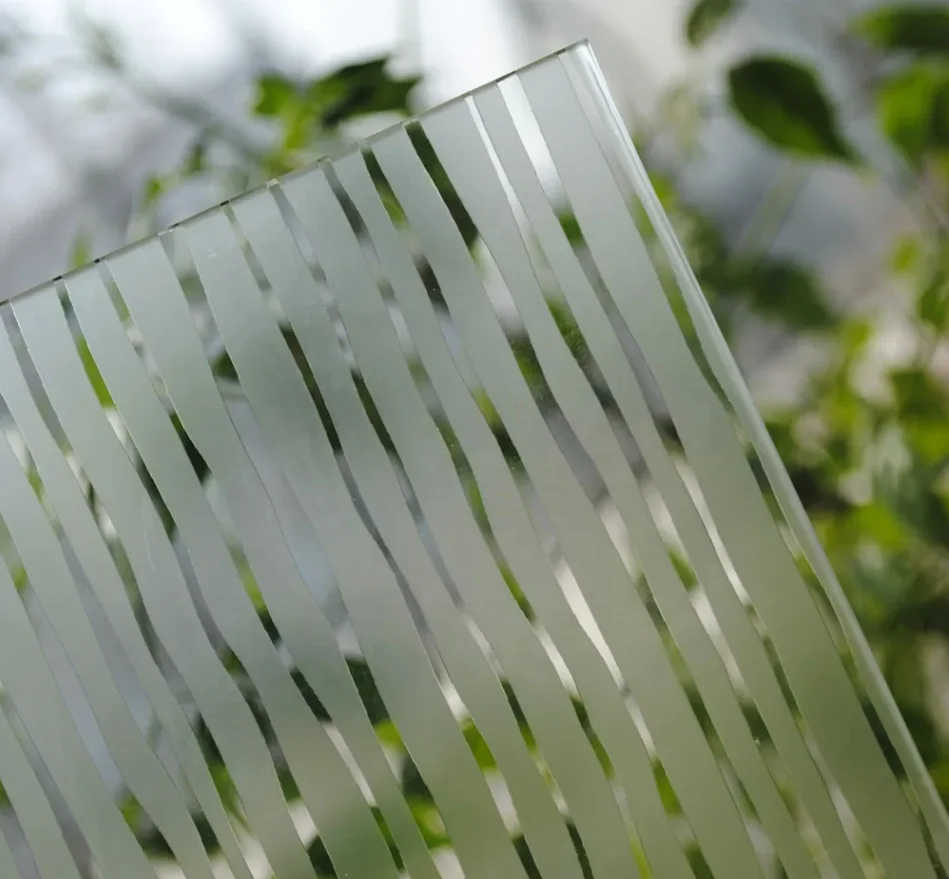 PARTNER GLASS Acid Etched Frosted Glass Kitchen Outdoor Living Room Hotel Villa Greenhouse Staircase Basement Hollow