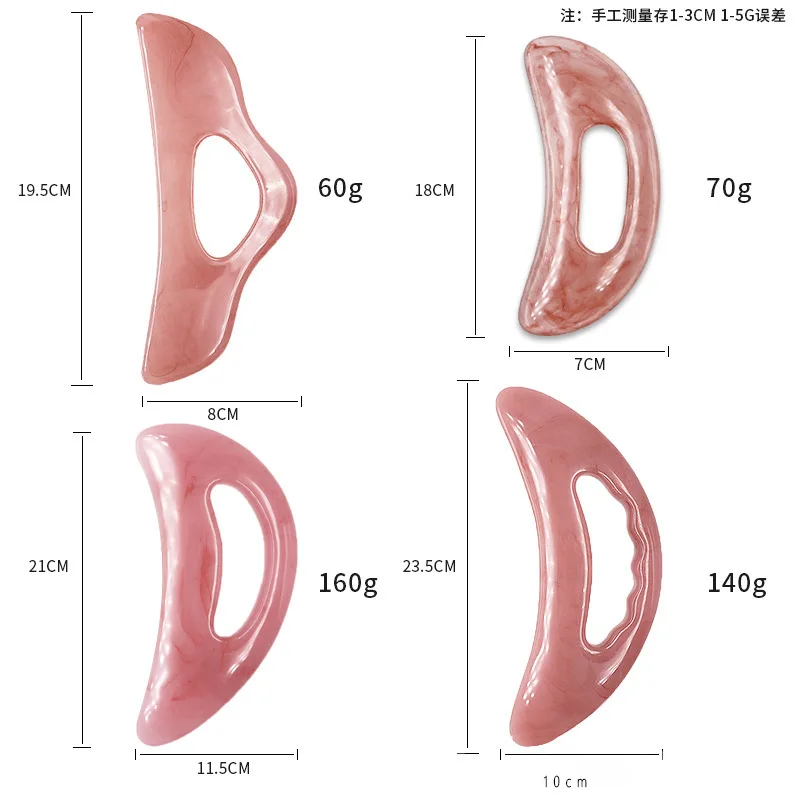 Gua Sha Massage Tool With Handle Resin Guasha Scraping Tool For Back Neck Face Leg Massage Lymphatic Drainage Cellulite Remove