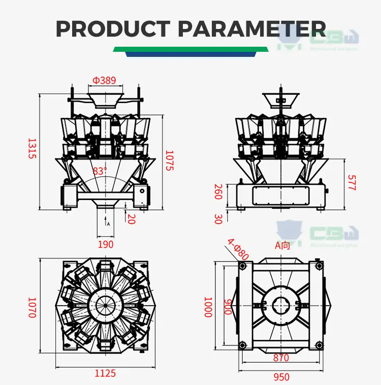 10 head combined scale automatic chocolate gummy candy packing machine snacks premade bag packing machine