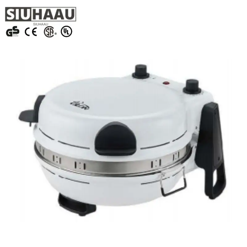 12-Inch Mini Electric Pizza & BBQ Oven Stainless Steel Built-In With Rotating Feature USB Power Source Household Stone