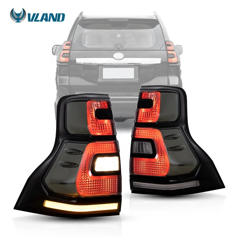 VLAND Factory Full LED Tail Lamp Tail Light Rear Car Lamp For Toyota Land Cruiser Prado 2010-2016 Taillights