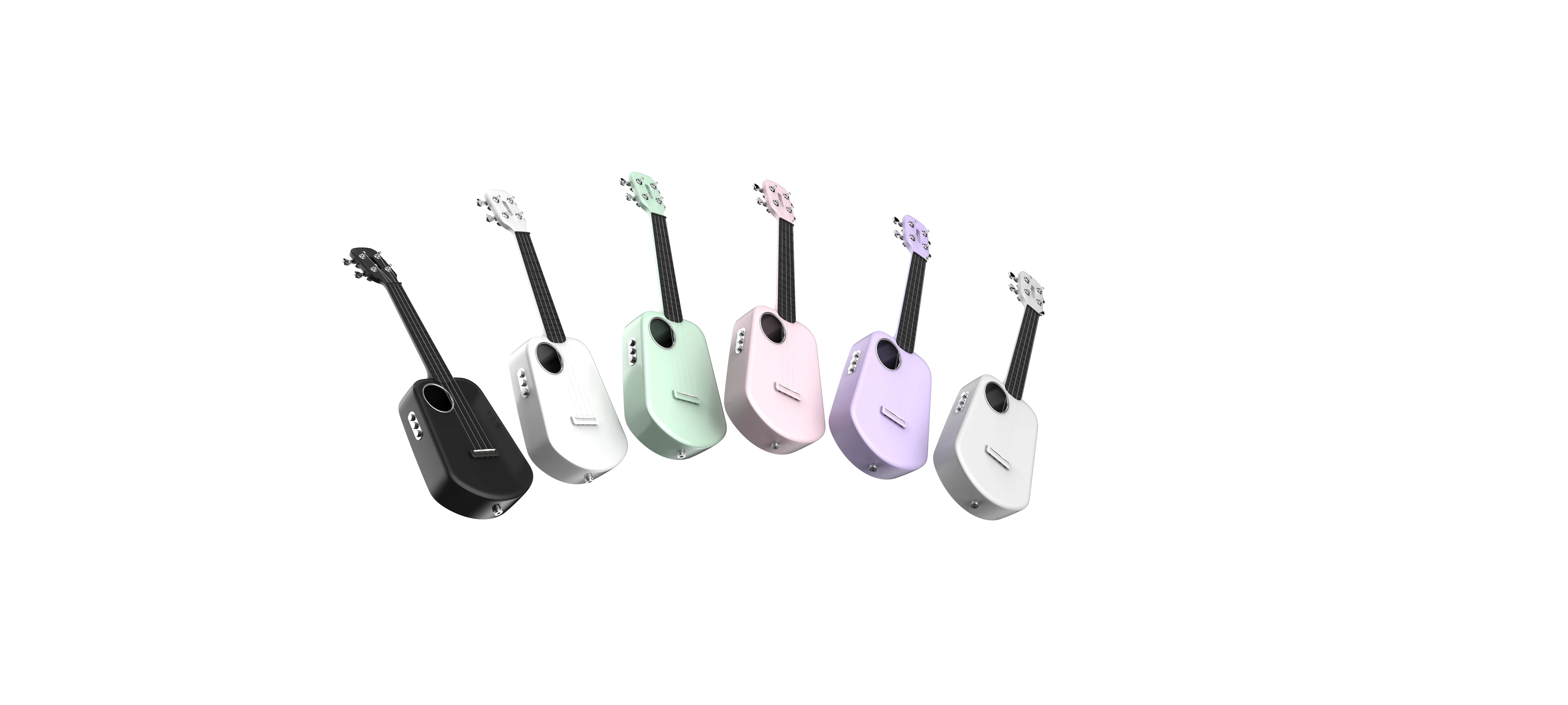 POPULELE  Pro 2 Carbon Fiber Smart Ukulele Easy to Learn with APP Lesson 56 LED Built-in Lights Guidance For Student