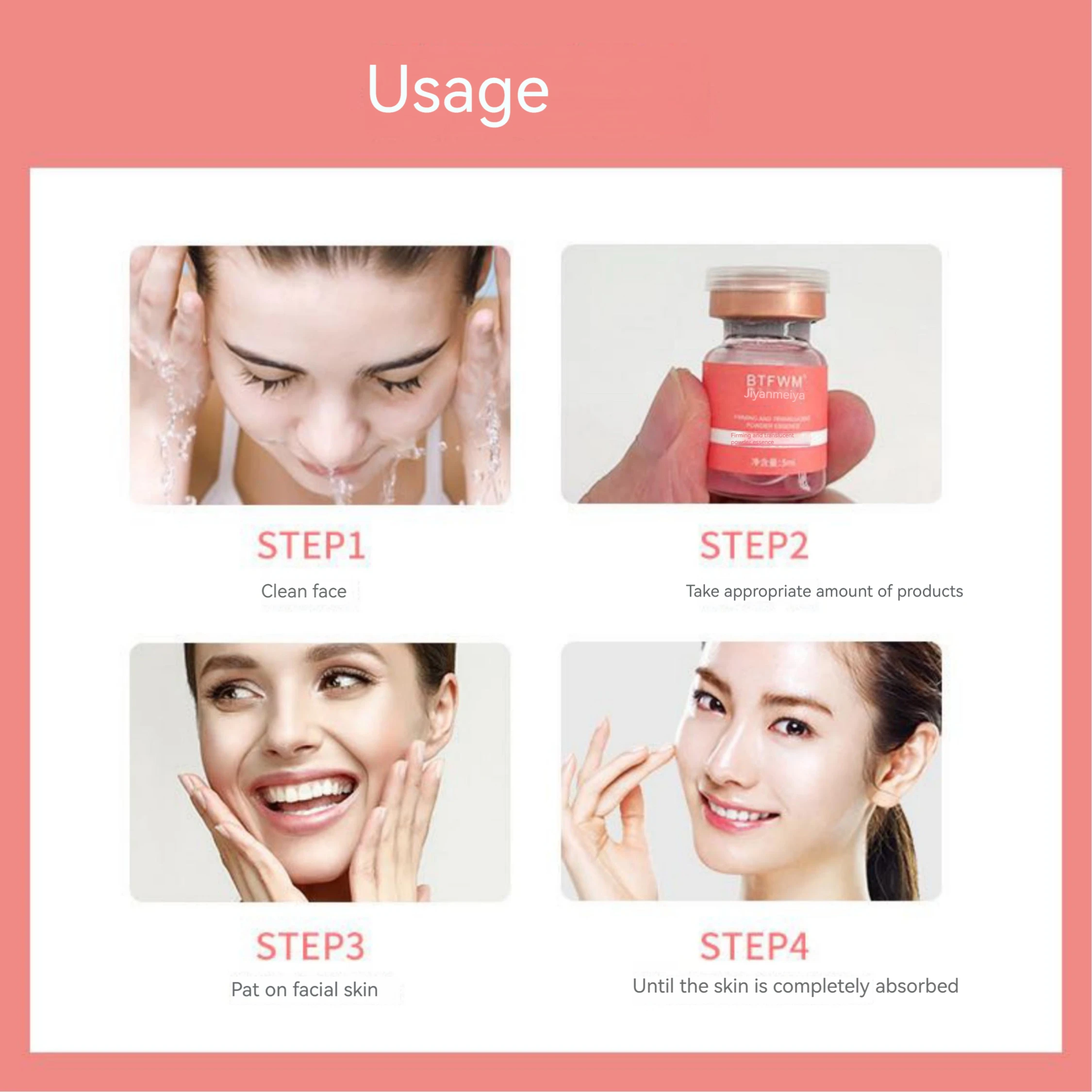 OBM Remaji Liquid Moisturizing Anti Wrinkle Essence Pore Shrinking Nicotinamide Serum Original OEM Vitamin C Face Female 50pcs