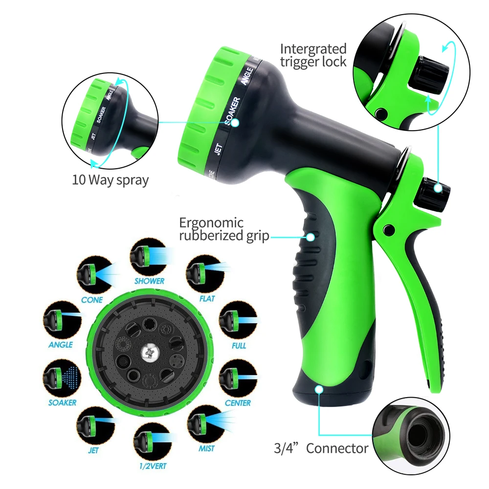 50ft Expandable Garden Hose 3 Times Expanding Hose Retractable Magic Watering Hose