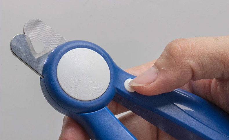 LED lights stainless steel pet nail clippers grinder With file