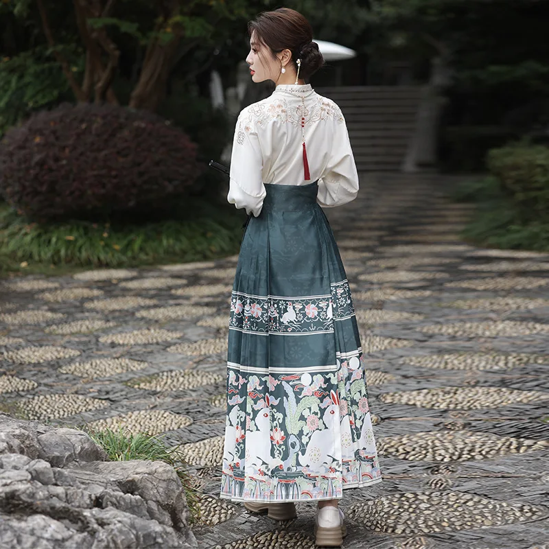 Hot Sale Elegant Long Dress Women Girls Ancient Chinese Traditional Hanfu Dress Horse Face Skirt For Women Stylish