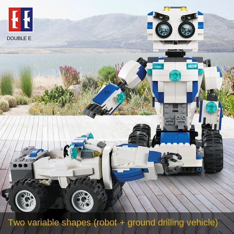 
cada remote control deformation robot launch model puzzle DIY boy toy car building blocks C51027-28 