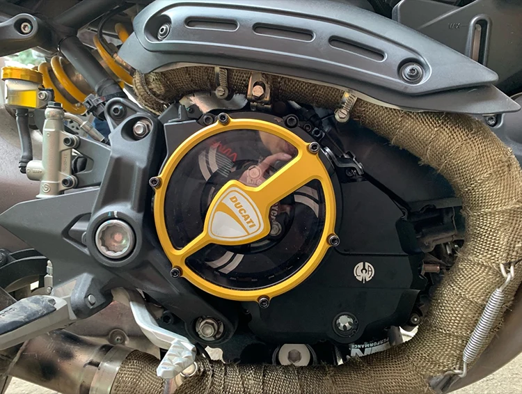 Motorcycle Engine Magneto Cover For Ducati Monster 821 Scrambler 800 Modified Transparent Clutch Cover Engine Side Cover Magneto
