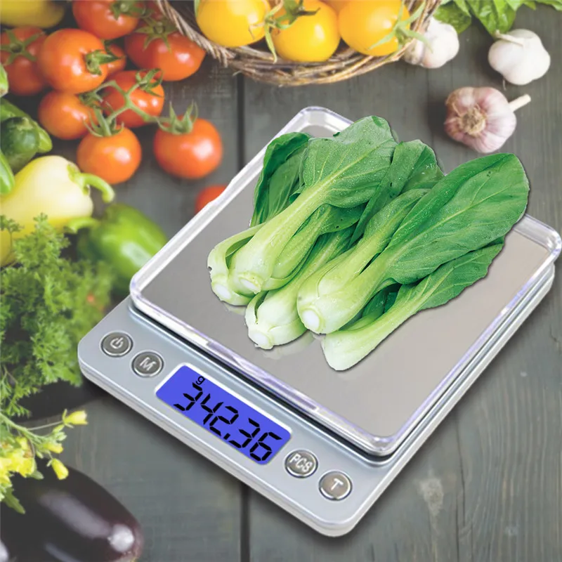 3000gx0.1g Digital Kitchen Scale Mini Pocket Stainless Steel accurate Jewelry Electronic Balance Weight Gold Grams