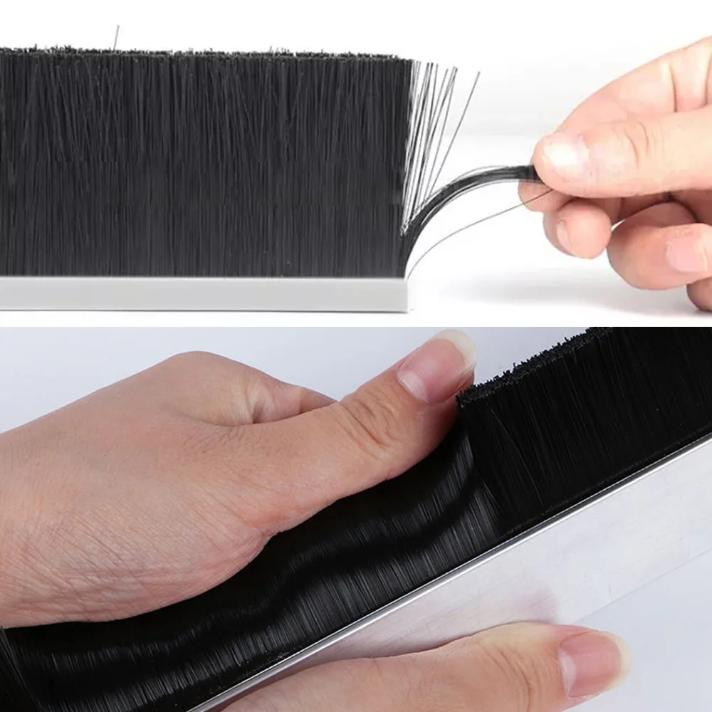 Customized aluminum nylon h l f type window frame door channel sealing cleaning dust-proof weather strip brush