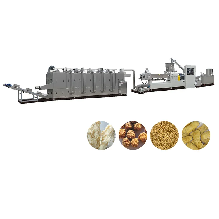 Textured Soya Chunks pea Protein Making Processing Machine Line