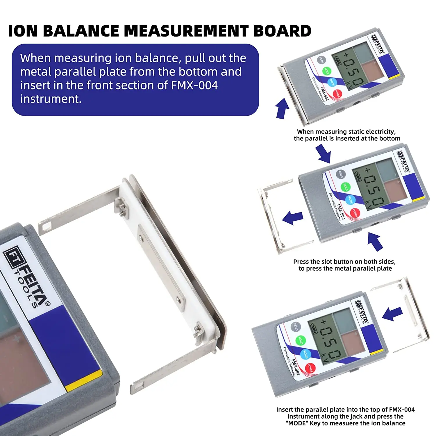 FMX-004 Portable Infrared Antistatic Field Detection Meter Test
