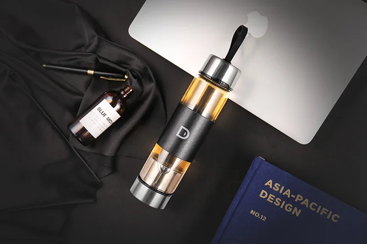 Fruit Infuser Bottle with Stainless Steel Lid and Colourful Nylon Sleeve bottle with tea infuser - BPA Free Non-Leaching Seal