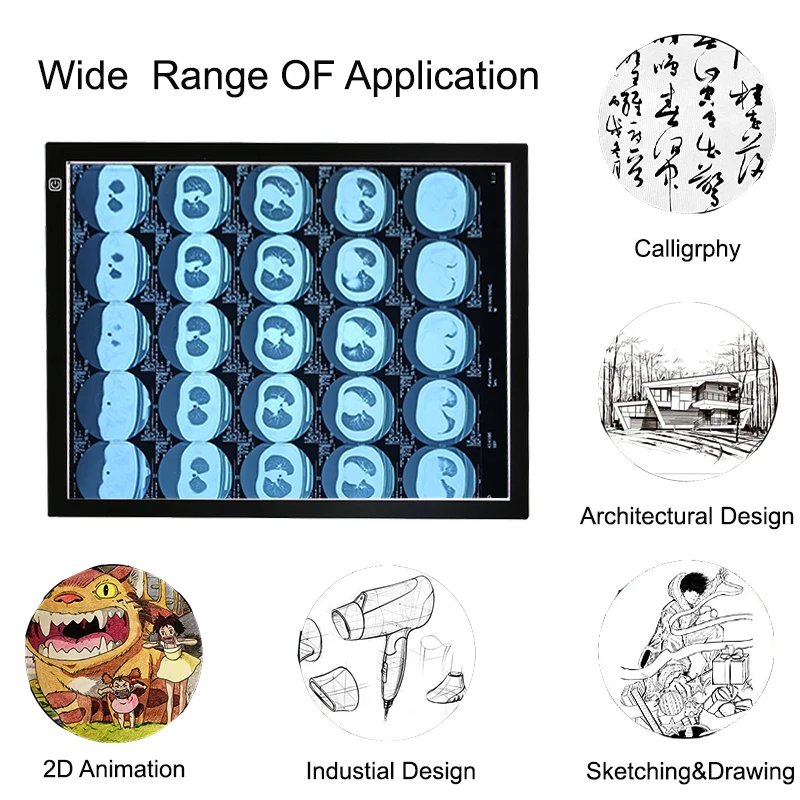Portable Tracer light pad Ultra-Thin  A3 Size LED Tracing Pad Light Box dimming Brightness for  Artists Drawing x-ray viewing