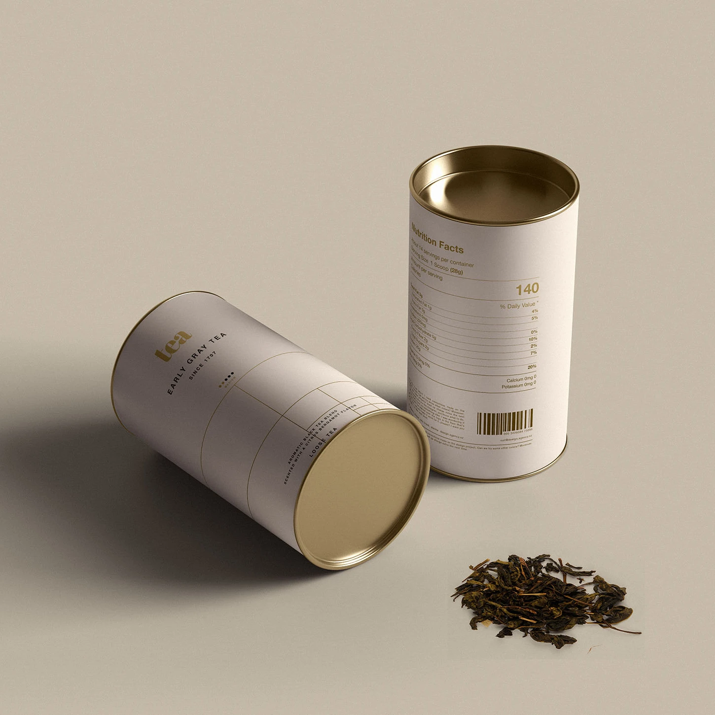 Biodegradable Food Grade Coffee Packaging Cardboard Cylinder Cardboard Tube powder Inner aluminum foil paper tube