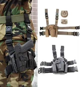 Nylon holster SAF style quick pull three magazine bag Tactical leg holster M4/AUG