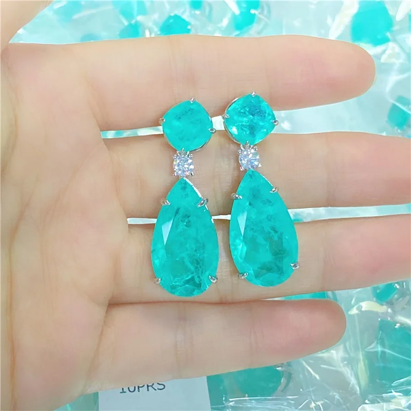Brazil Fashion Simple Fusion Jewelry Colorful Brazil Stone Dan Semi Joyeria Statement Earrings Women