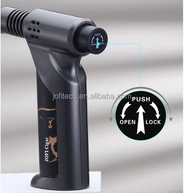 New Wholesale Blue Flame Torch Lighter Cigar Kitchen BBQ Welding Refillable Butane Gas Lighter Custom Logo