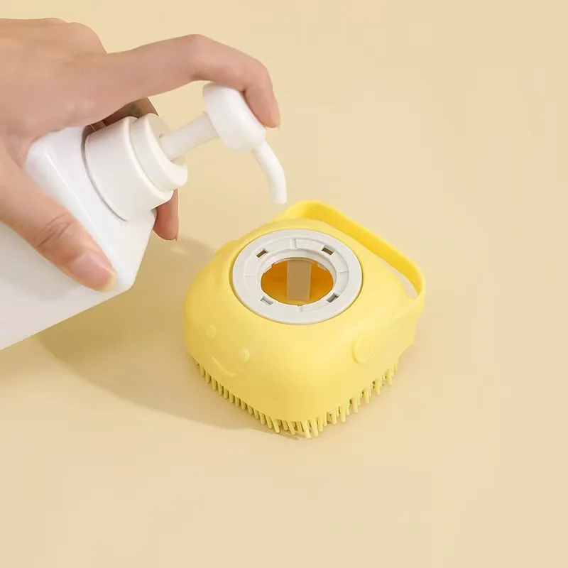 Silicone Rubber Dog and Cat Brush Pet Bathing Tool for Grooming and Cleaning for  Use for Small Animals