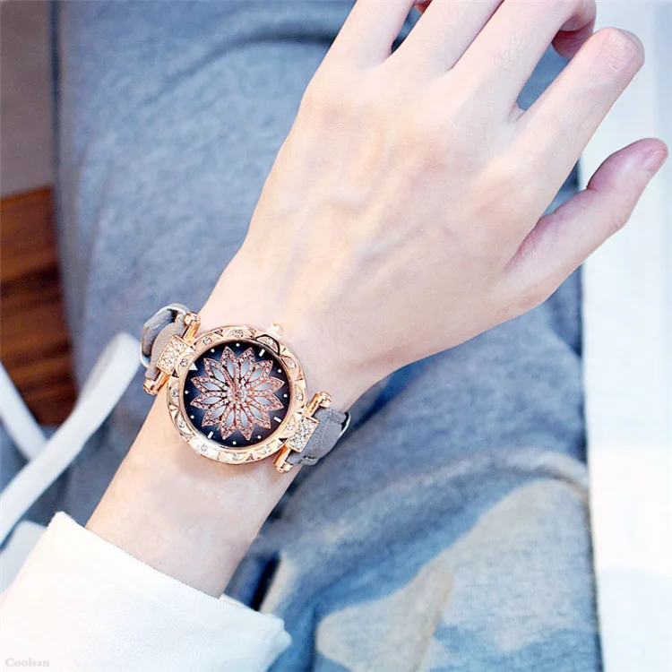 Magnet diamonds bracelet set female simple Relojes De Mujer Hombre fashion starry sky brand luxury watch quartz watches