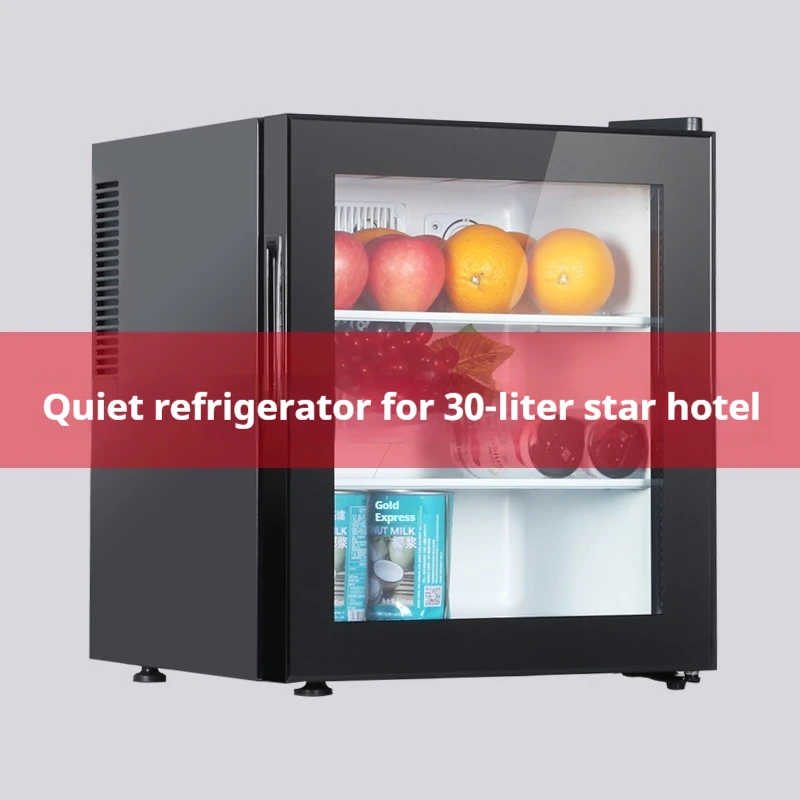Single Door Hotel Mini Bar Fridge Freezer 30L 40L Portable Smart Refrigerator Hot Sale Glass Door Compact Condition New