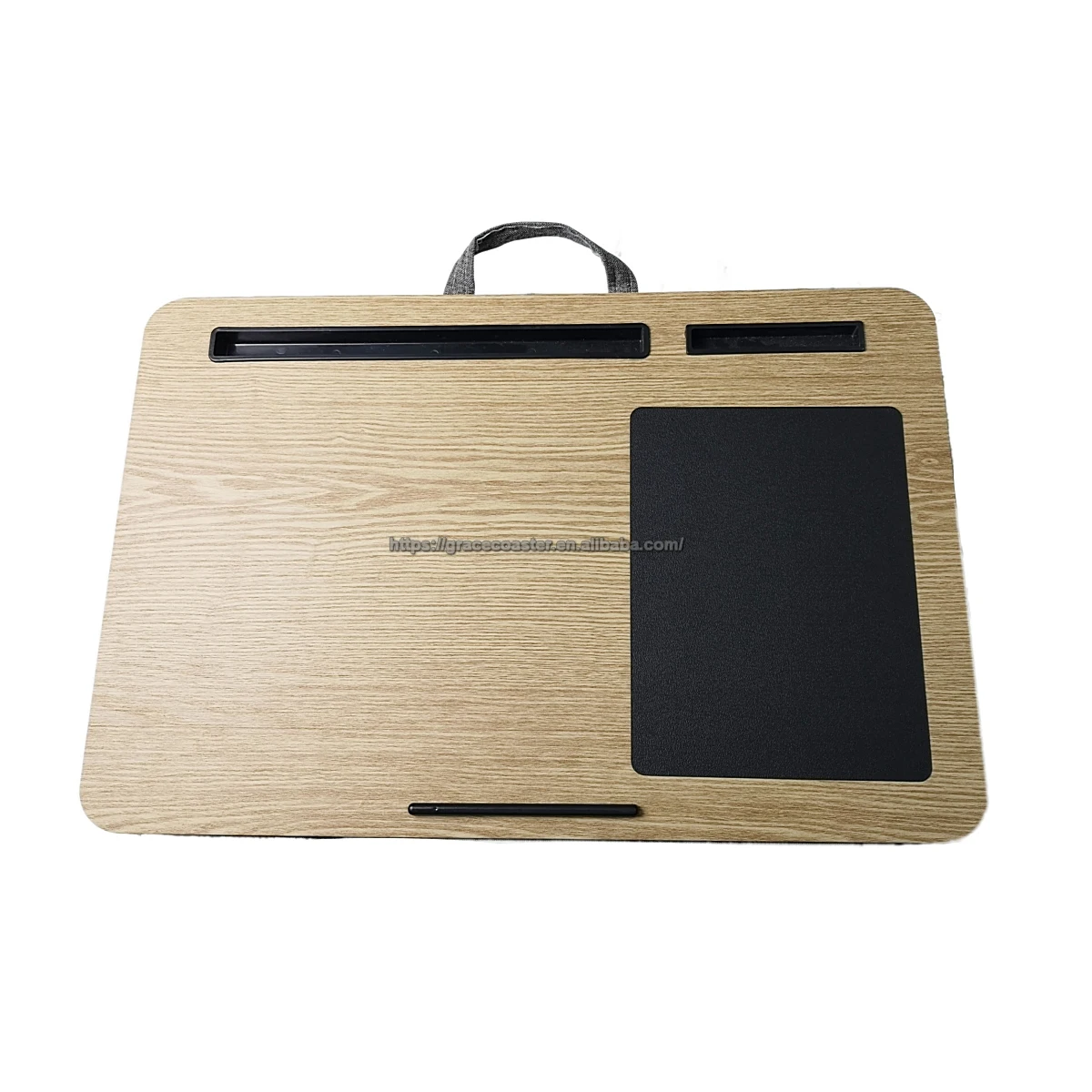 home furniture small desk Wooden grain MDF lap tray laptop desk with pillow pad knee desk sofa table tray