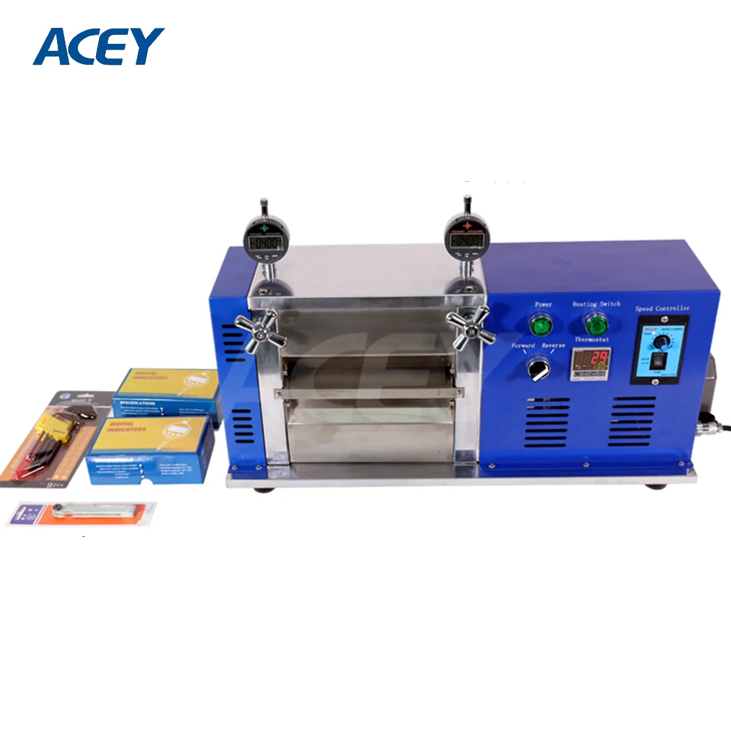 Heat roll Press Machine lithium Battery Roller calendering machinery for li-ion and li-po battery