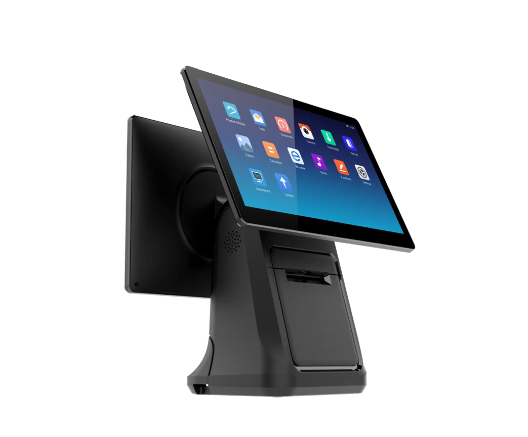 Стильный Настольный супермаркет Pos сенсорный экран Android двойной Смарт кассовый аппарат R5 для ресторана розничный магазин