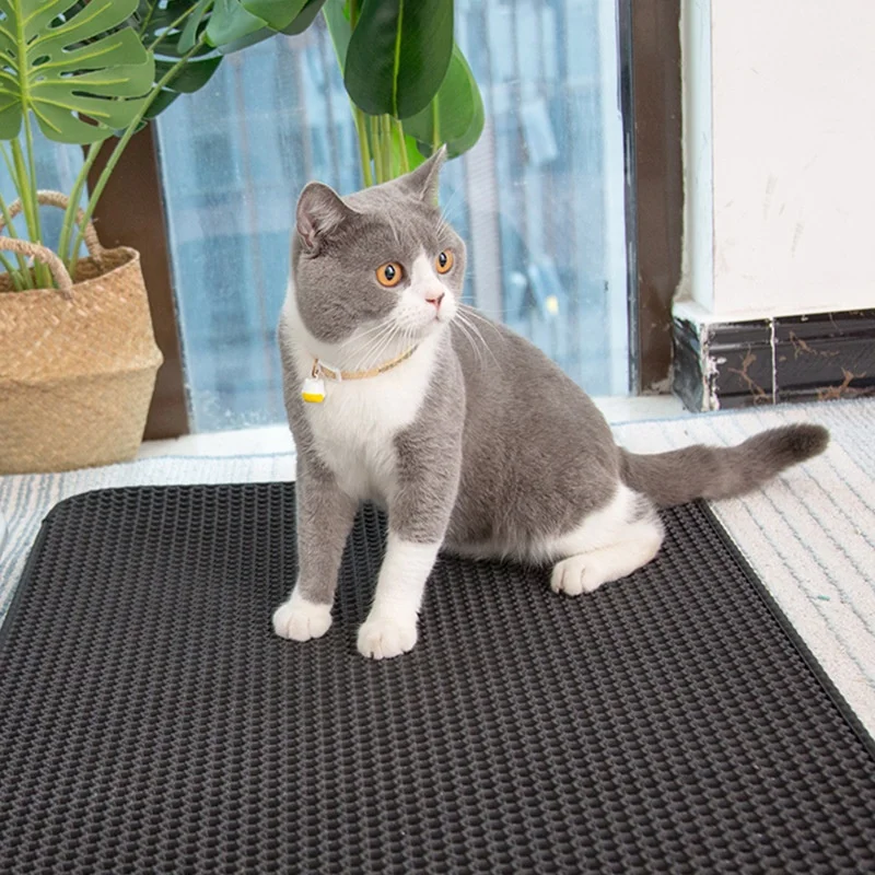 Коврик-ловушка для домашних питомцев нескользящий коврик из ЭВА черного цвета сна в зоне животного