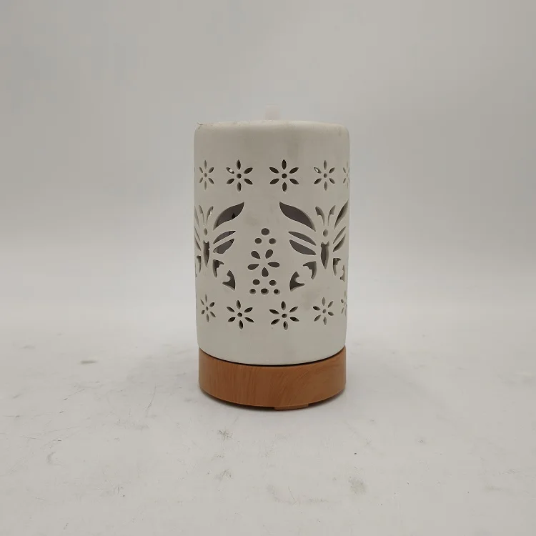 Ceramic Electronic Ceramic Ultrasonic Essential Oil Diffuser White Large No Light