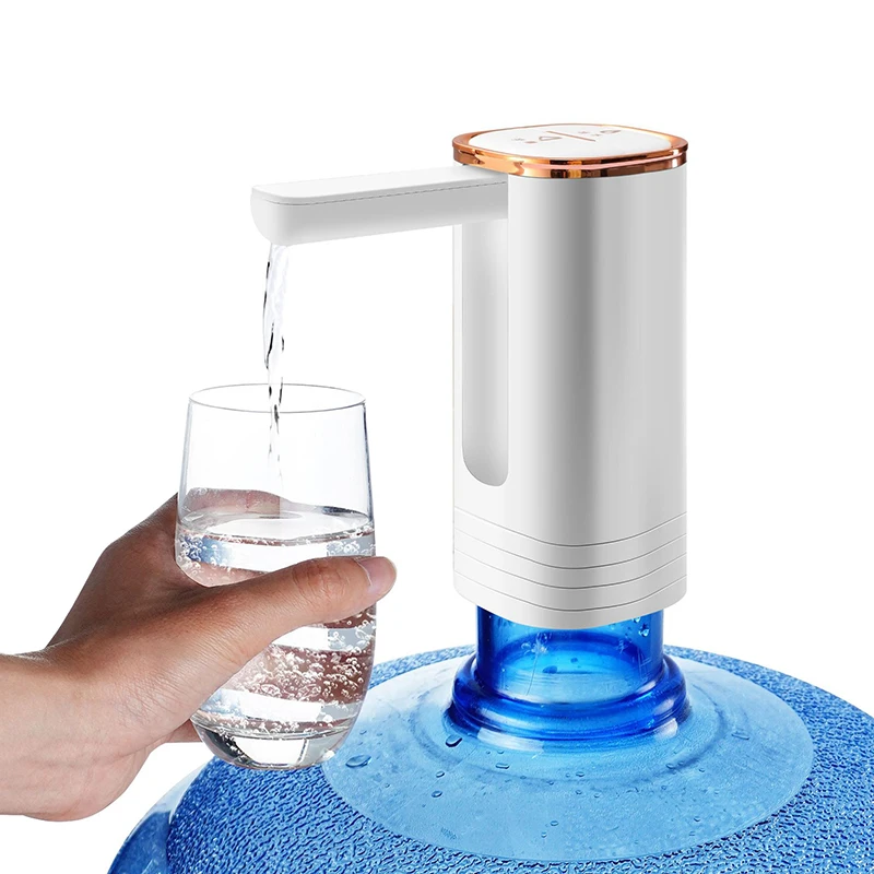 Electric small bucket water dispenser pump folding USB rechargeable water suction pump portable wireless water dispenser pump