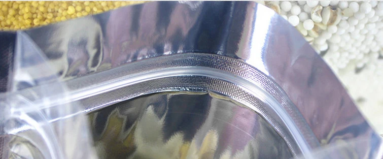 Wholesale Stand Up Pouch Aluminium Foil Package Bags With Zipper And Tear Notch Silver Ziplock Pouch For Food