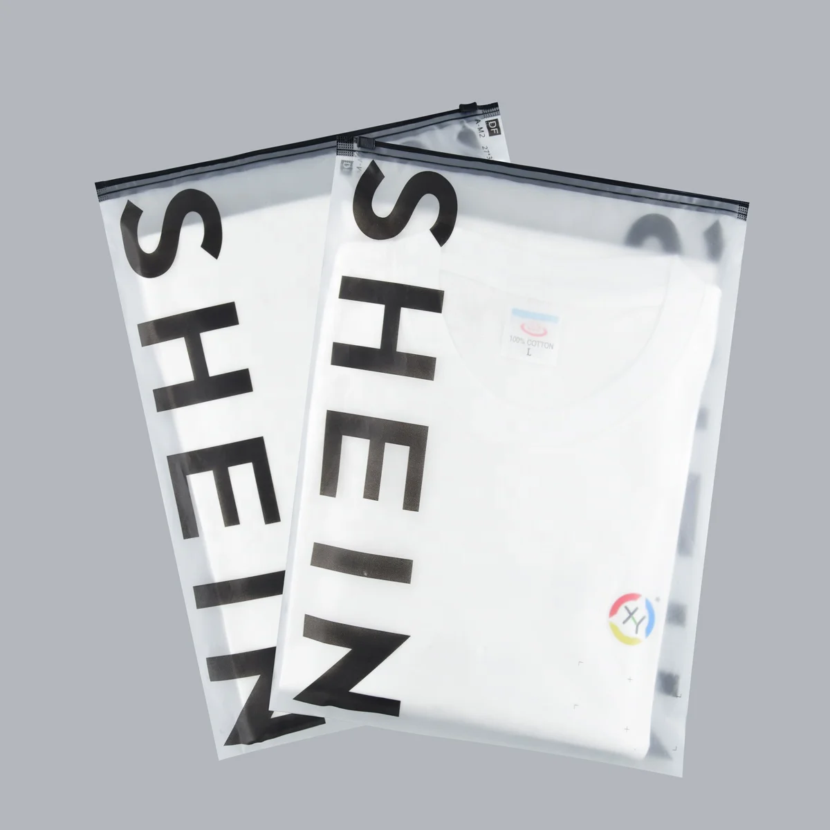 matte print custom poly zipper lock frosted plastic packing zipper garment packaging bag to for clothes eva with logo