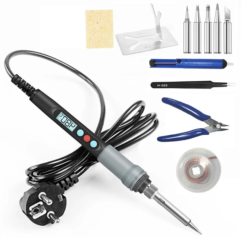 AC110V/220V 90W Electric Soldering Iron Precise Temperature Control LED Display Ceramic Fast Heat Core Welding Equipment Pen
