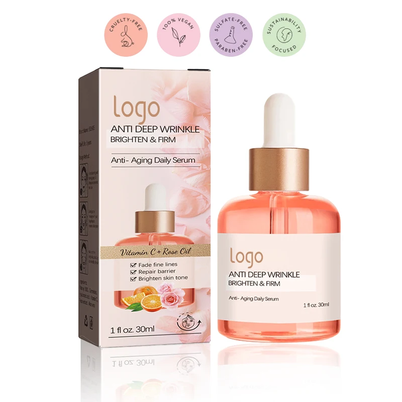 Face Serum Wholesale Skin Care All Natural Beauty Moisturizer Facial Serum Vc Rose Oil