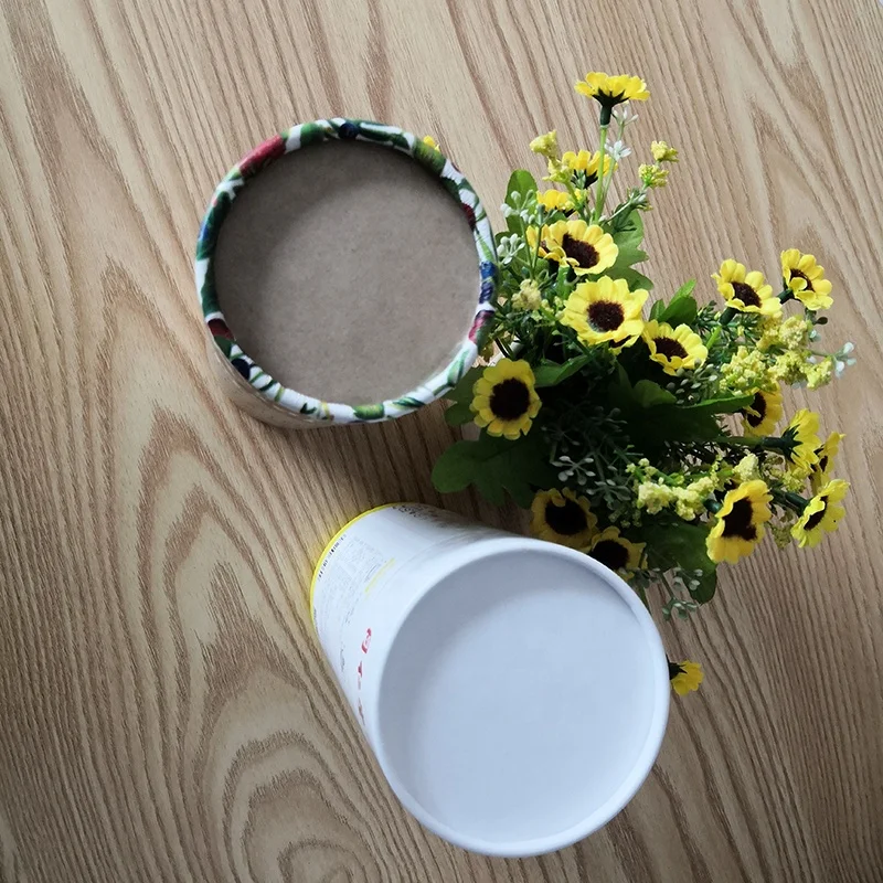 Круглая картонная подарочная коробка, роскошная коробка на заказ, Упаковочная картонная трубка с экологически чистым бумажным материалом