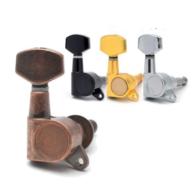 Хорошее качество закрытые Стильные Металлические колышки для настройки головки станка акустической электрогитары