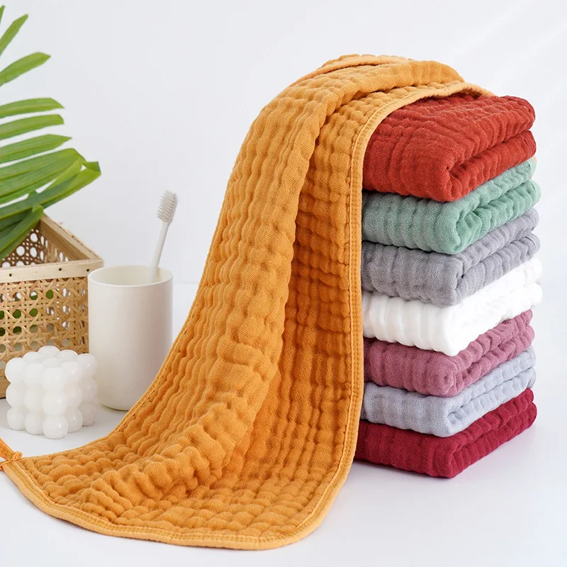 Muslin Burp Cloths Cotton Hand Washcloths for Babies Baby Essentials 6 Layers Extra Absorbent Baby Bibs & Burp Cloths