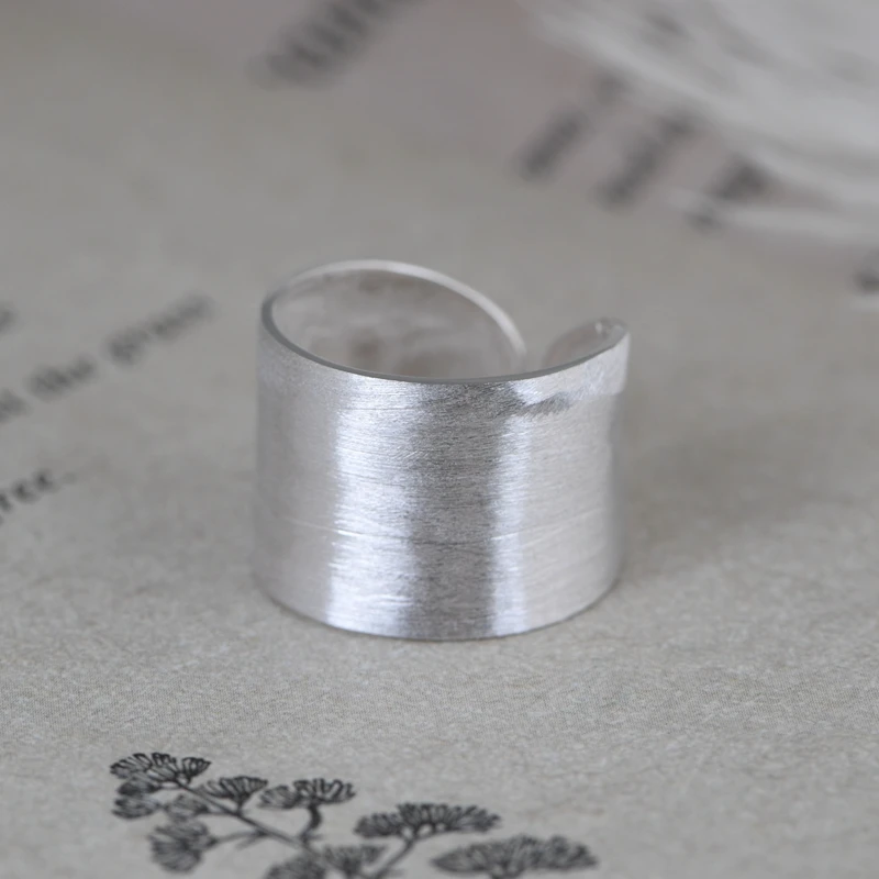 Wholesale S925 pure silver drawing fashion literature and art girl silver jewelry ring Anillos