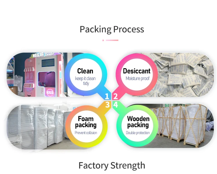 Roadside vending machine robot cotton candy machine one shape with high profit and quick return on investment