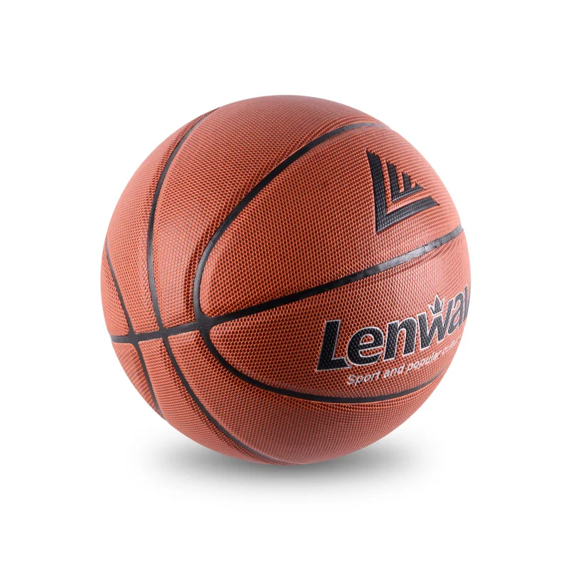Lenwave official size 4/5/6/7/9 basketball training/game custom  pvc/pu/microfiber basketball ball with rubber bladder