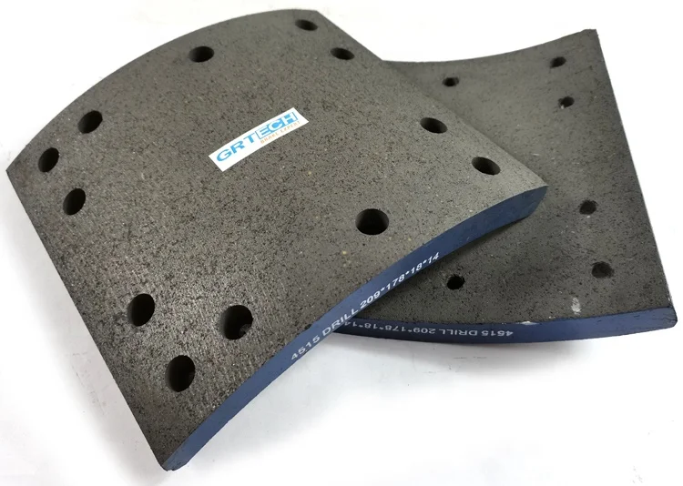 4515 DRILL non-asbestos truck brake parts drum brake pad lining shoe for truck