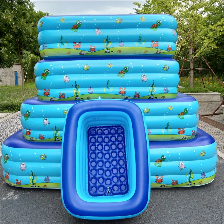 Summer outdoor floor inflatable adult children cartoon indoor outdoor rectangular swimming pool
