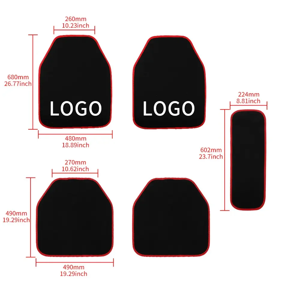 can customize Car universal foot pad Fashion black auto mat rug