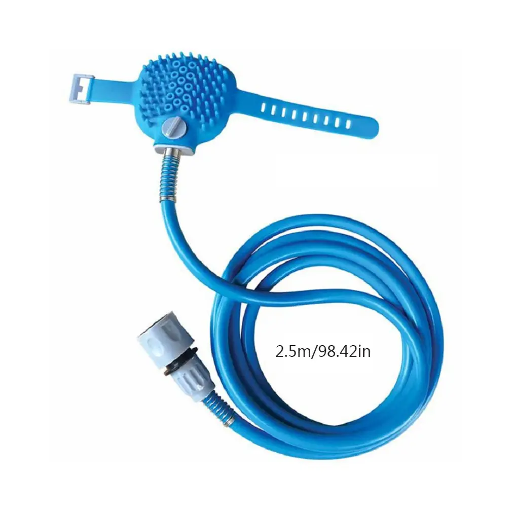 
Pet Shower Sprayer Scrubber in-One, Dog Cat Horse Grooming Shower Bath Tub Outdoor Garden Hose Compatible 